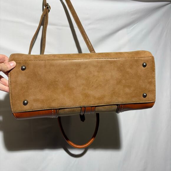 Brown Western Style Faux Leather Crossbody Bag Purse CLEAN Unbranded Equestrian - Picture 4 of 14